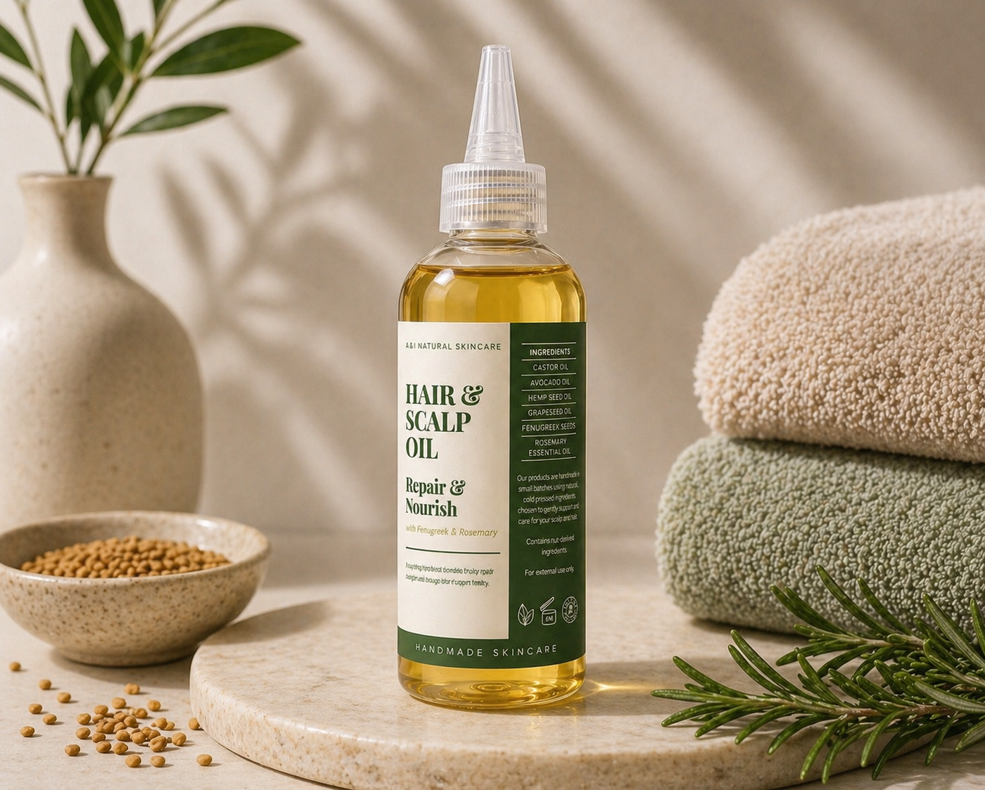 Fenugreek & Rosemary Repair & Nourish Hair Oil